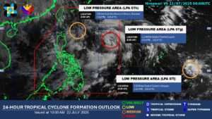 PAGASA monitors 3 LPAs, one with high potential&hellip;