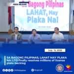 LTO announces resolution of millions-strong license plate backlog