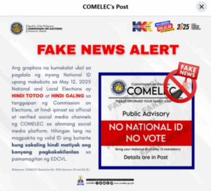 COMELEC debunks ‘no National ID, no vote’ claim…