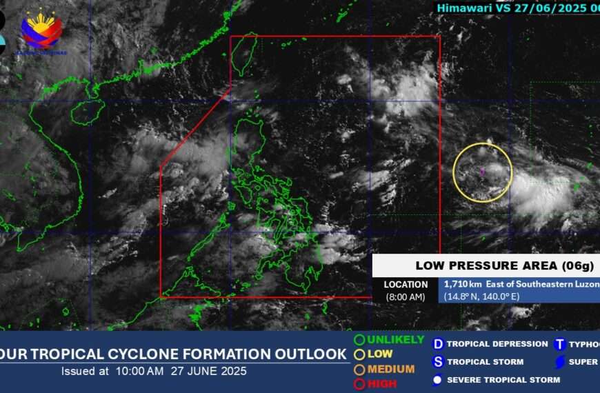 PAGASA: LPA east of Luzon unlikely&hellip;