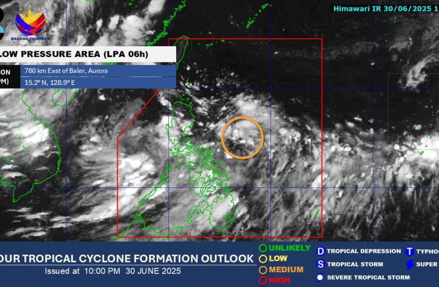 LPA over Philippine Sea moves closer&hellip;