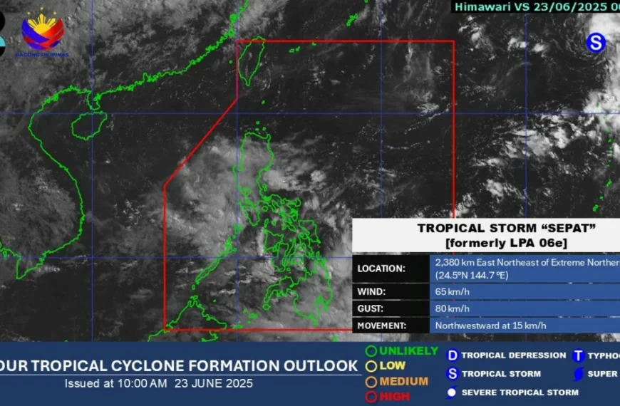 Tropical depression outside PAR intensifies into&hellip;