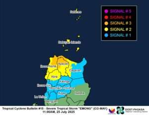 Severe Tropical Storm Emong weakens, nears Luzon exit